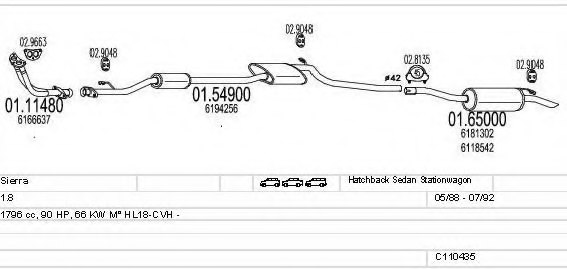 MTS C110435009530 Exhaust System
